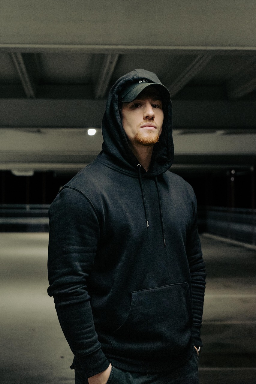 night, man, portrait, garage, hoodie, parking garage, parking lot, hoodie, hoodie, hoodie, hoodie, hoodie