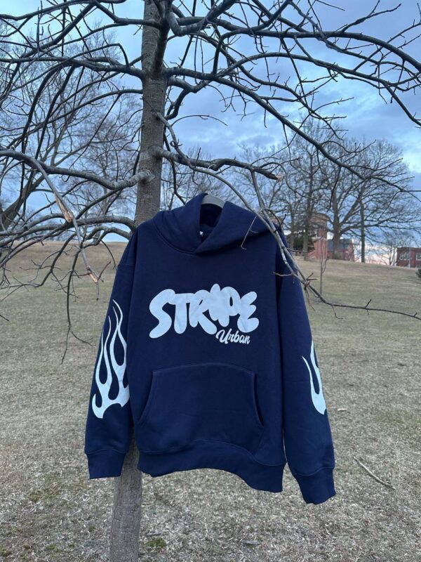 Stripe BlueBerry Hoodie - Image 3