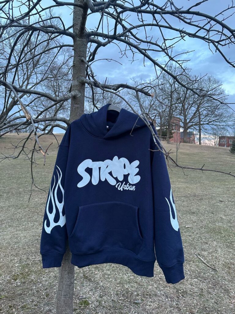 Stripe BlueBerry Hoodie